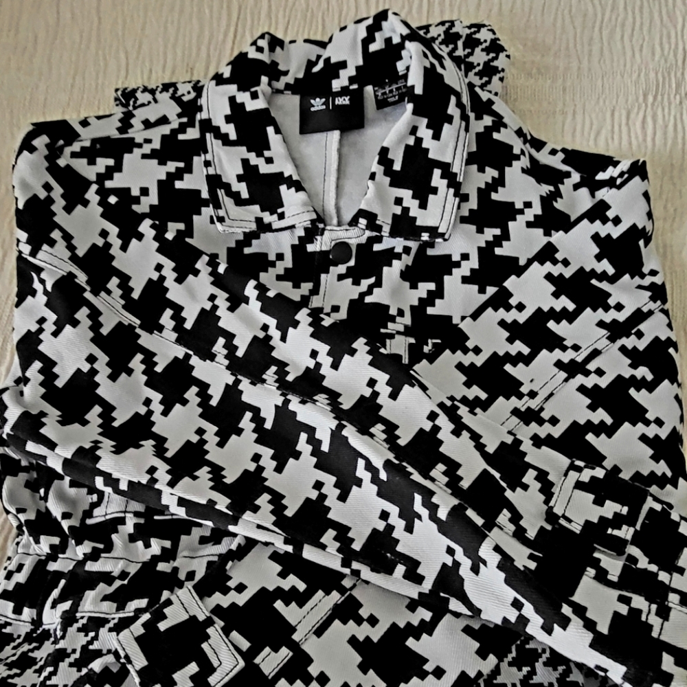 Kids Adidas Ivy Park Jumpsuit Black White Dogtooth NWT M Medium 11-12 Years